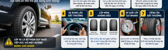 7 Dấu Hiệu Cần Thay Lốp Xe Ô Tô Mà 90% Chủ Xe Bỏ Qua – Sai Lầm Có Thể Trả Giá Bằng Tính Mạng