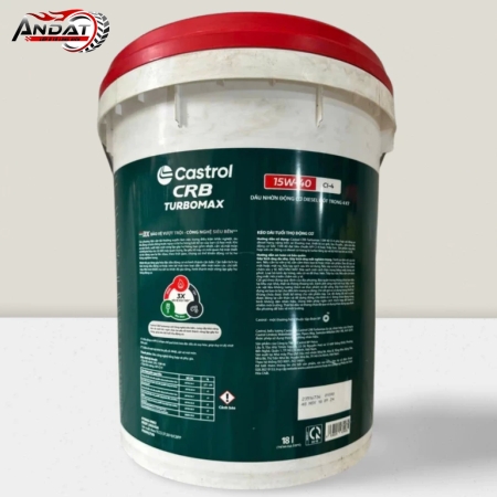 Castrol CRB Turbomaxx, cấp nhớt CI4, dùng cho động cơ máy dầu diesel công suất lớn, có turbo